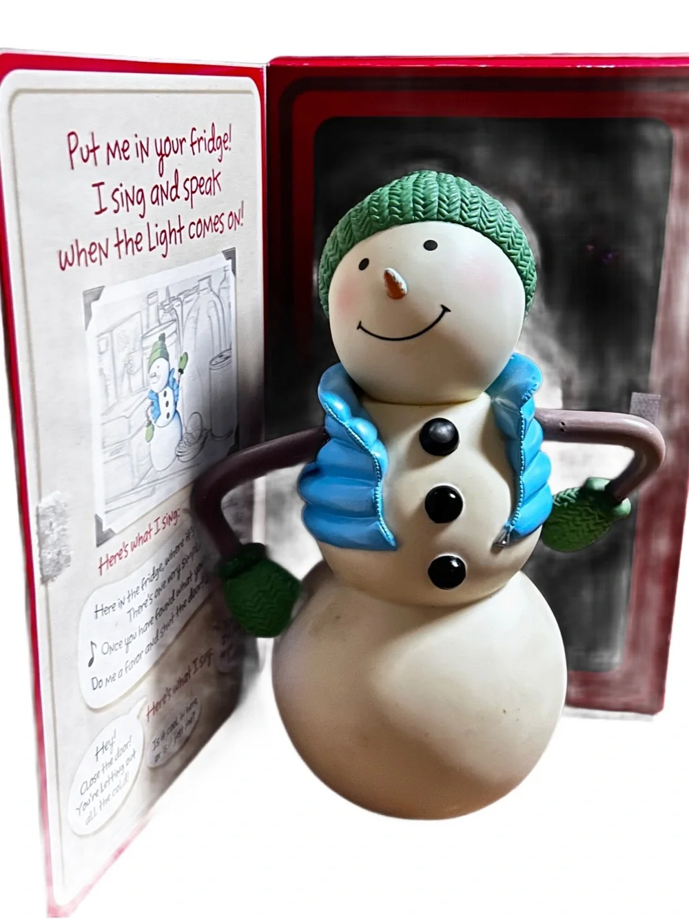 Hallmark ~ Fun In The Fridge ~ White ~ Snowman ~ Singing/ Talking ~ New/ Video